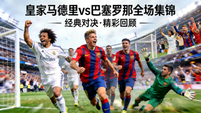 皇家马德里对阵巴塞罗那全场集锦视频封面图